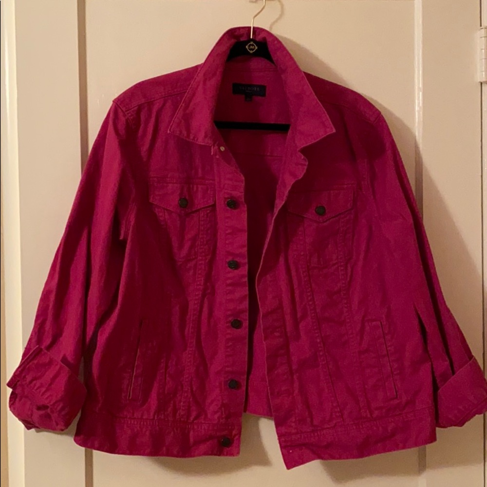 Talbots Magenta Denim Jacket 2X